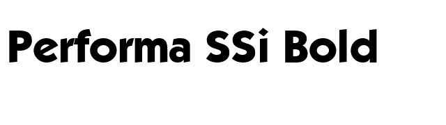 Performa SSi Bold font preview