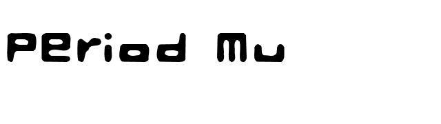 Period Mu font preview