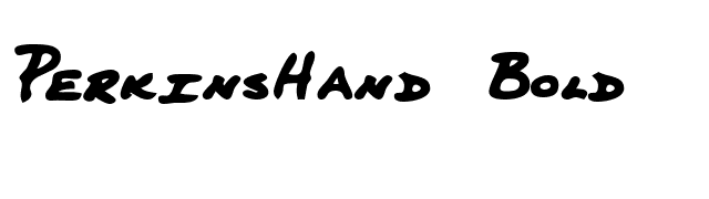 PerkinsHand Bold font preview