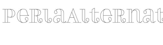 PerlaAlternate Outline font preview