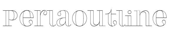 PerlaOutline font preview