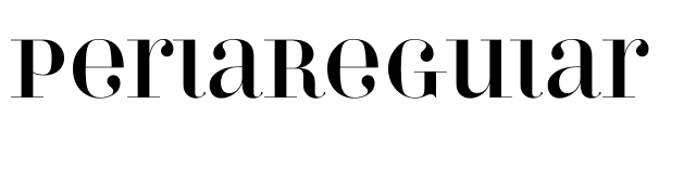 PerlaRegular font preview