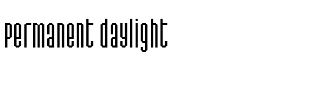 Permanent daylight font preview