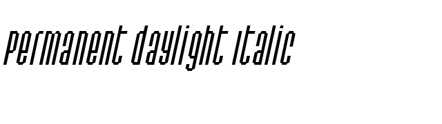 Permanent daylight Italic font preview