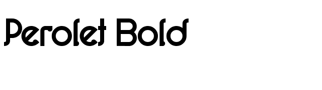 Perolet Bold font preview