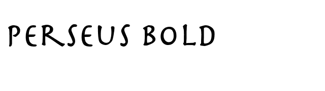 Perseus Bold font preview