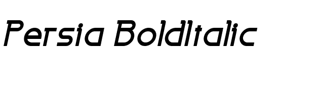 Persia BoldItalic font preview