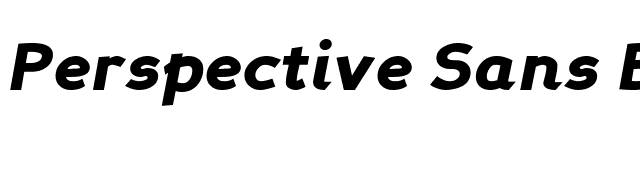 Perspective Sans Black Italic font preview