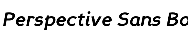 Perspective Sans Bold Italic font preview