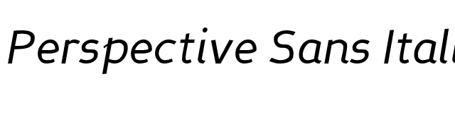 Perspective Sans Italic font preview