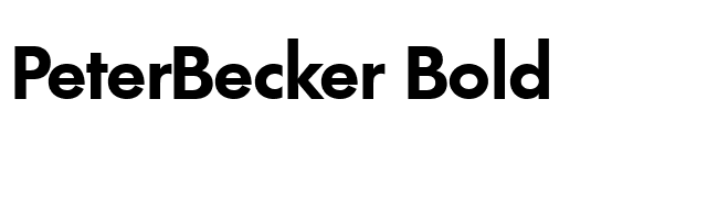 PeterBecker Bold font preview