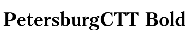 PetersburgCTT Bold font preview