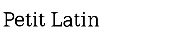 Petit Latin font preview