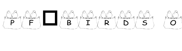 pf_birds on clothes line font preview