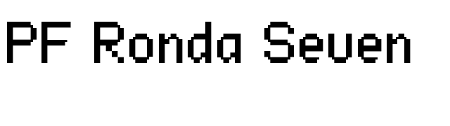 PF Ronda Seven font preview