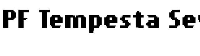 PF Tempesta Seven Compressed Bold font preview