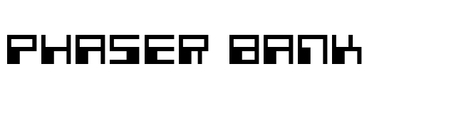 Phaser Bank font preview