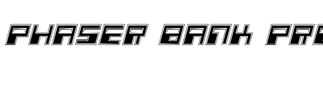 Phaser Bank Pro Italic font preview