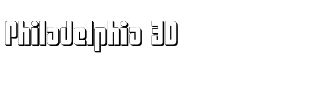 Philadelphia 3D font preview