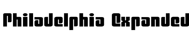 Philadelphia Expanded font preview