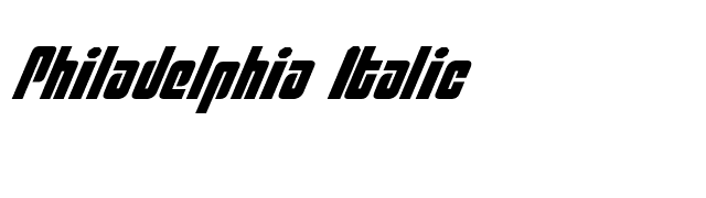 Philadelphia Italic font preview