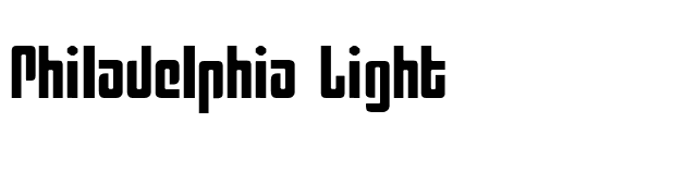 Philadelphia Light font preview