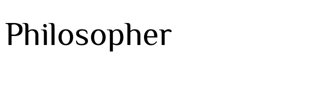 Philosopher font preview