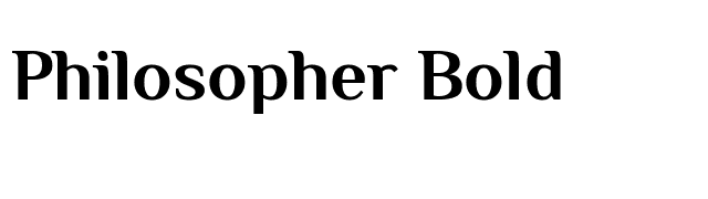 Philosopher Bold font preview