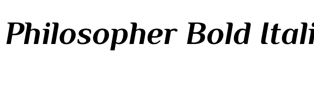 Philosopher Bold Italic font preview