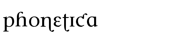 Phonetica font preview