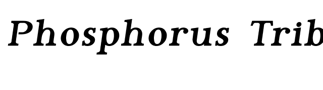 Phosphorus Tribromide font preview