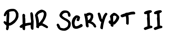 PHR Scrypt II font preview