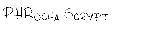 PHRocha Scrypt font preview