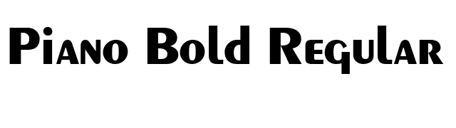 Piano Bold Regular font preview