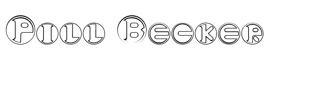 Pill Becker font preview