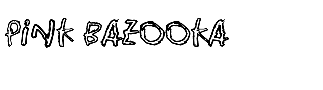 Pink Bazooka font preview