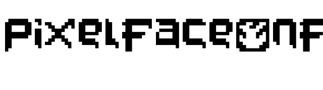 PixelFaceOnFire font preview