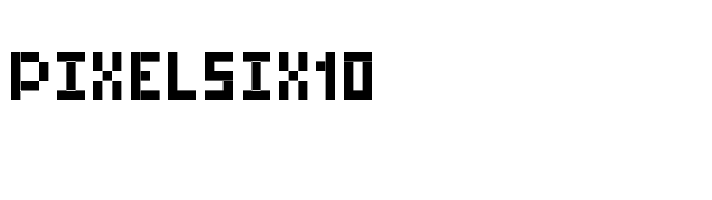 PixelSix10 font preview