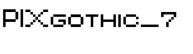 PIXgothic_7 font preview