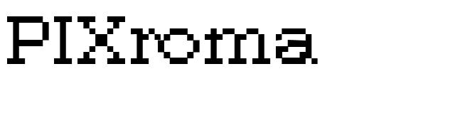 PIXroma_8 font preview