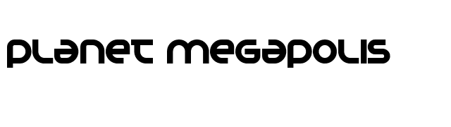 Planet Megapolis font preview