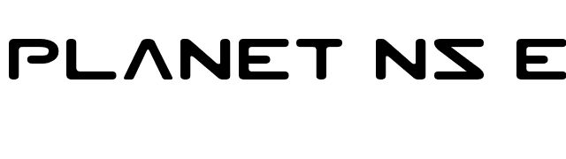 Planet NS Expanded font preview