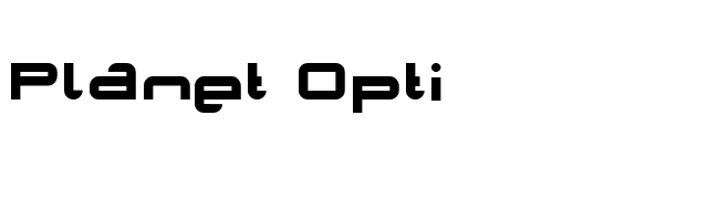 Planet Opti font preview