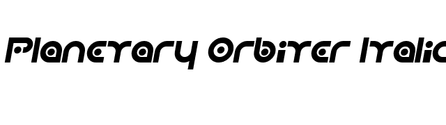 Planetary Orbiter Italic font preview