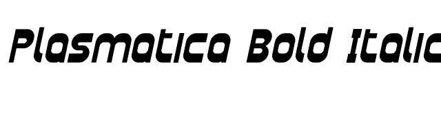 Plasmatica Bold Italic font preview