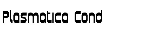 Plasmatica Cond font preview