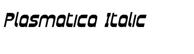 Plasmatica Italic font preview