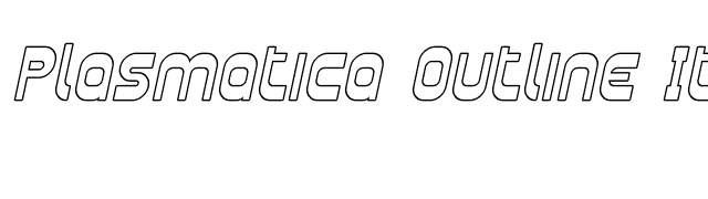 Plasmatica Outline Italic font preview