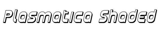 Plasmatica Shaded Italic font preview