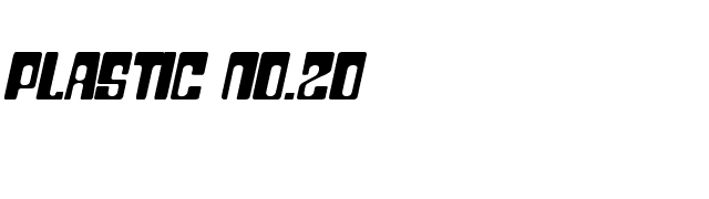 Plastic No.20 font preview